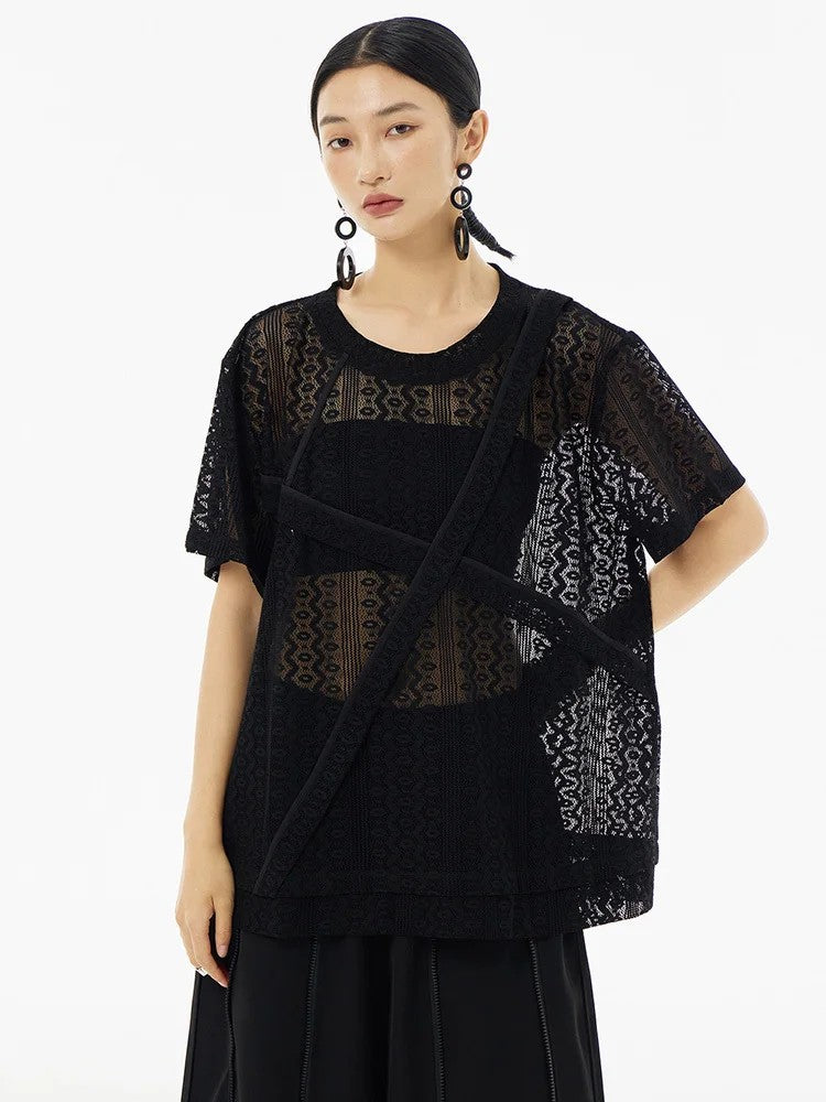 Marigold Shadows Shirts *** Izicaya Sheet Lace Shirt