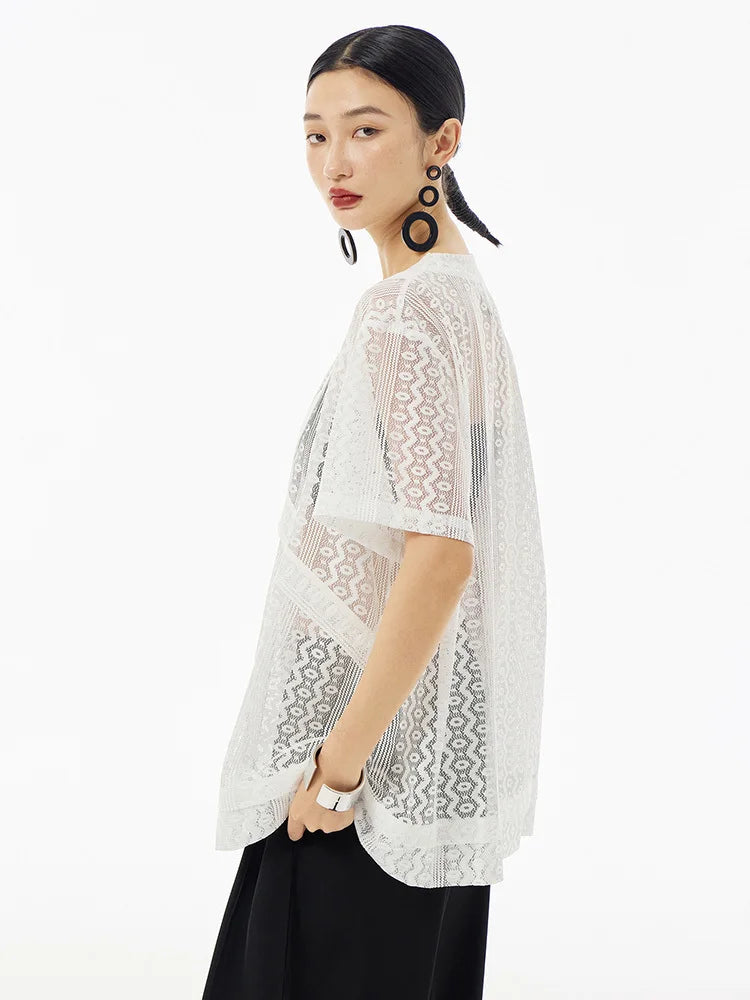 Marigold Shadows Shirts *** Izicaya Sheet Lace Shirt