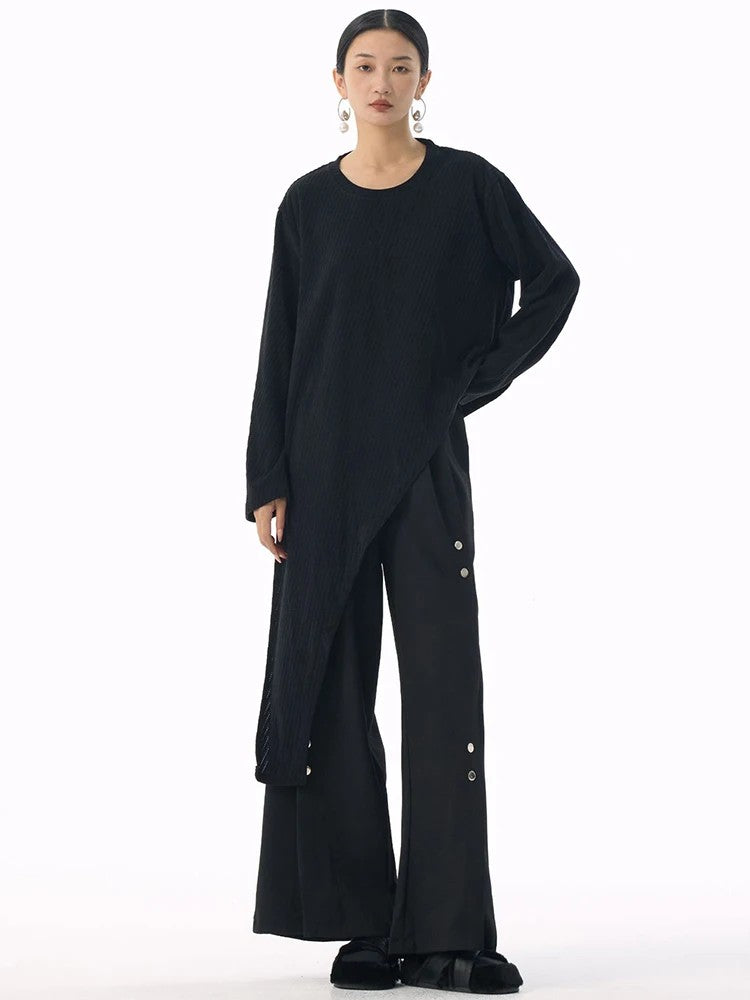 Marigold Shadows Shirts *** Kuda Asymmetrical Long Sleeve