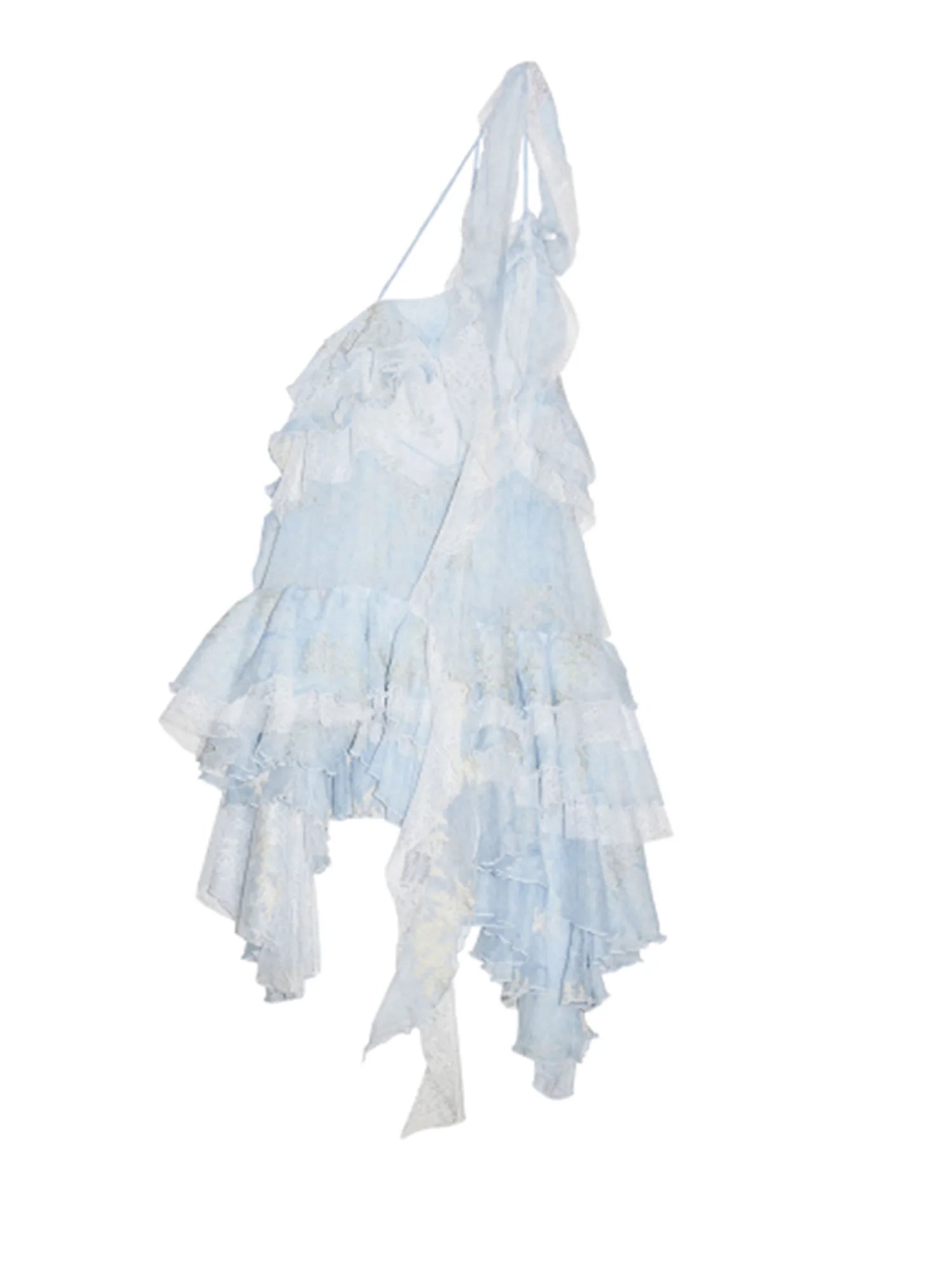 Marigold Shadows Shirts **Miecy Sheer Lace Halter Top