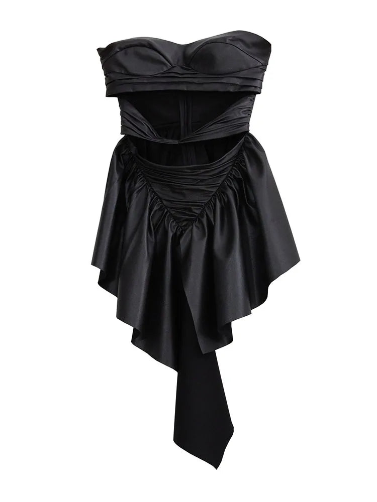 Marigold Shadows Shirts Naustia Ruffled Tube Top Shirt