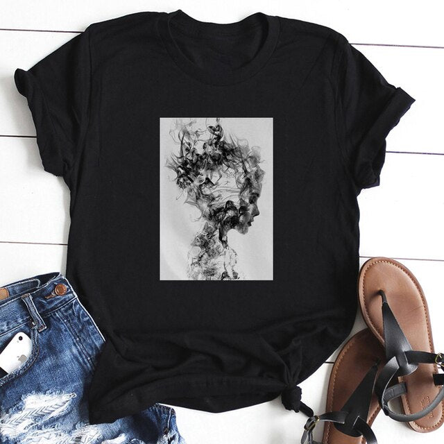 Marigold Shadows shirts Nikaio Aesthetic Printed T-Shirt