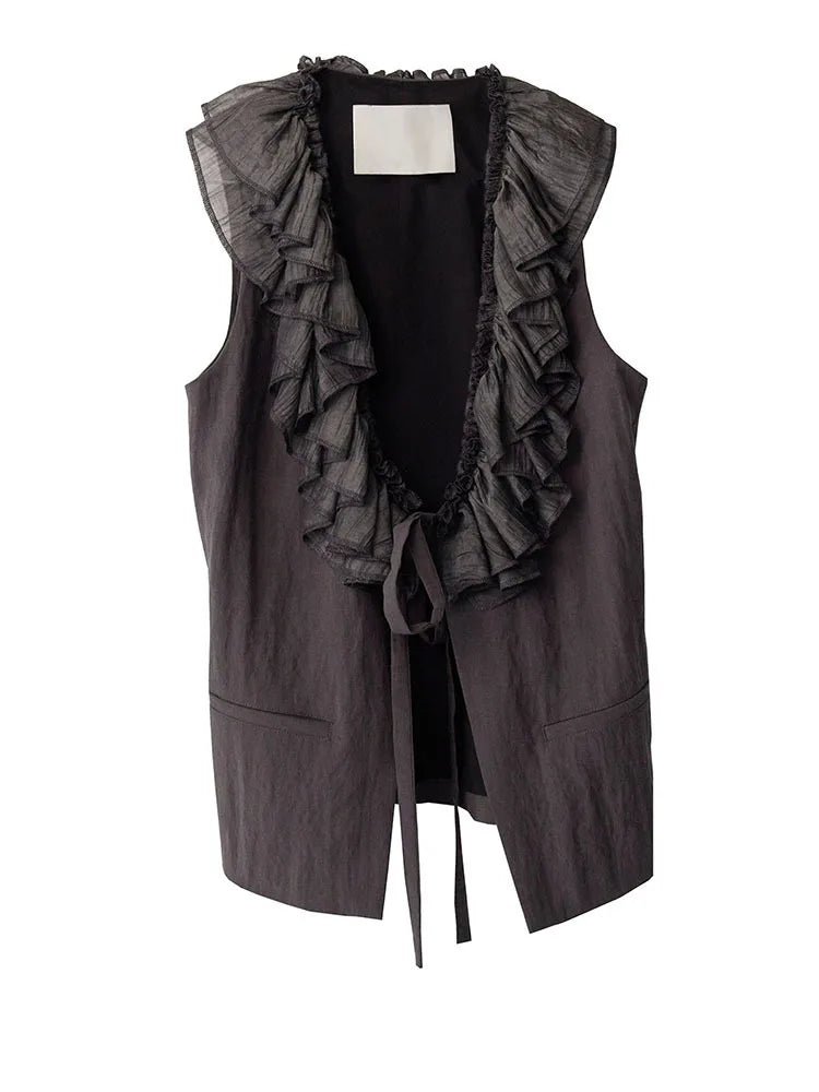 Marigold Shadows Shirts *** Parch Ruffled Vest