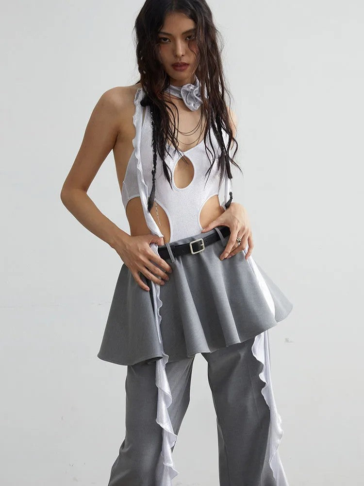 Marigold Shadows Shirts Rosella Cut-Out Bodysuit