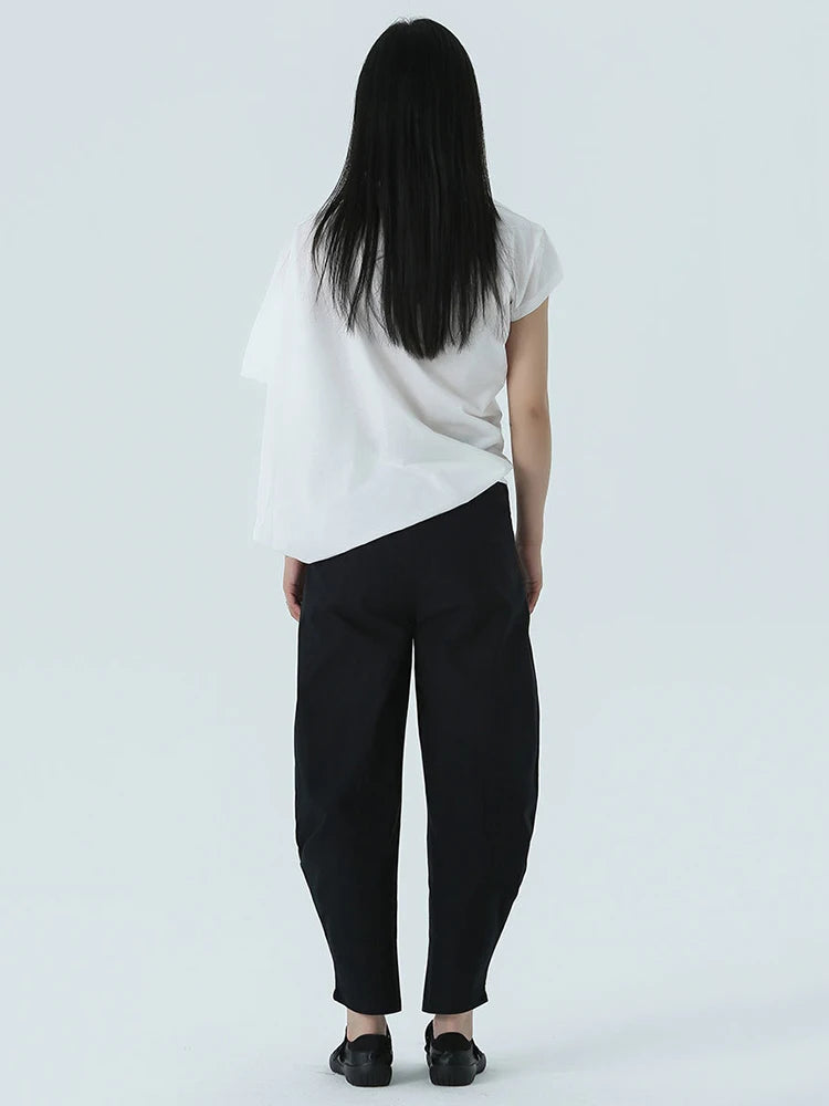 Marigold Shadows Shirts Sandee Asymmetrical Round Neck Shirt
