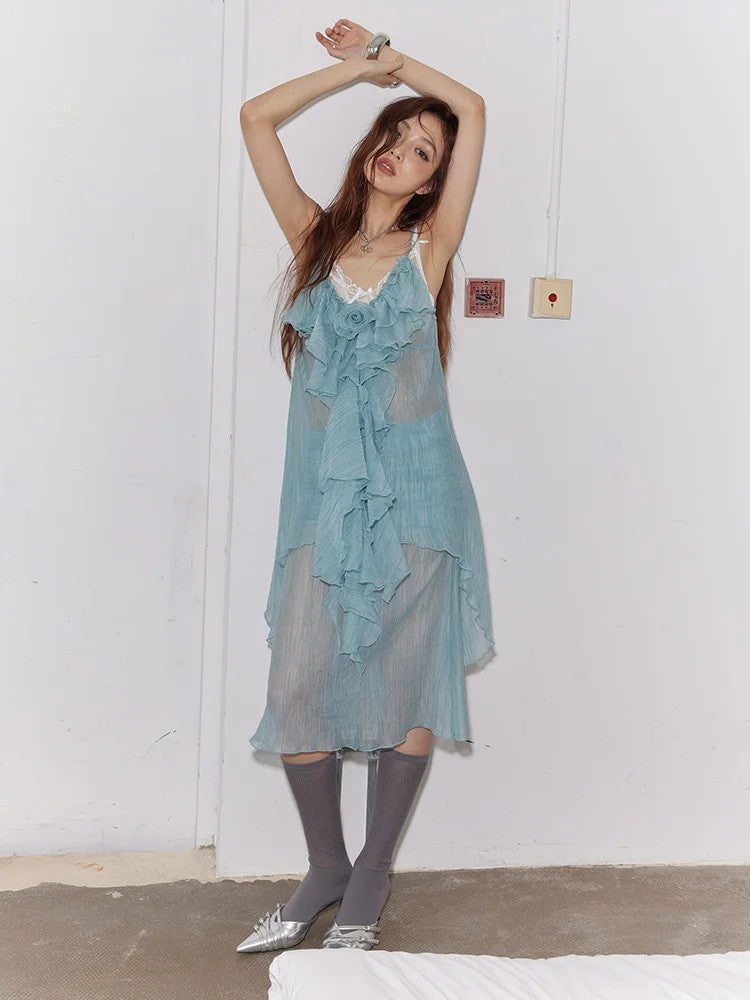 Marigold Shadows Shirts *** Sebree Ruffle Tank Top