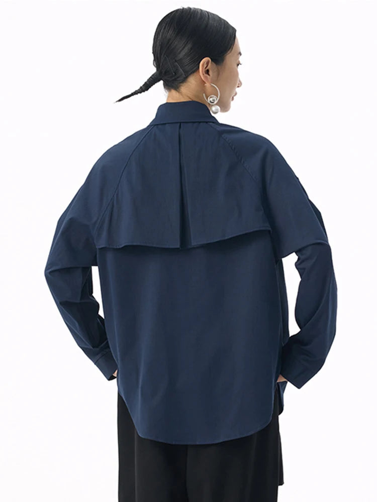 Marigold Shadows Shirts *** Sherpee Ruffle Pocket Button Up