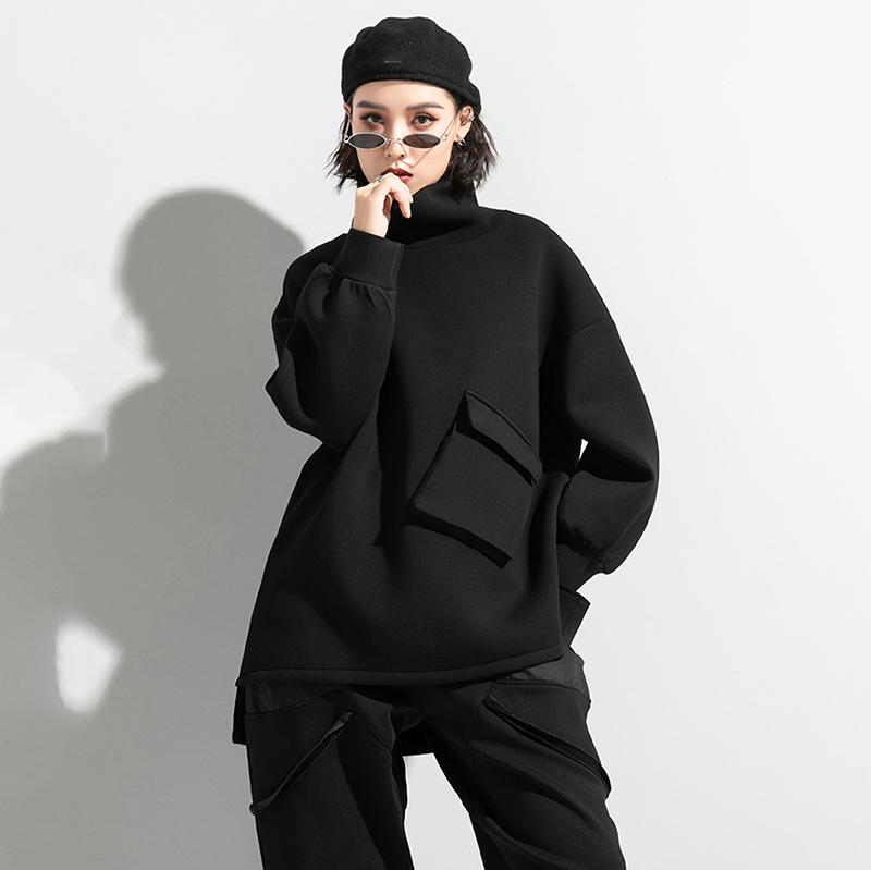 Marigold Shadows shirts Tamaka Pocket Turtleneck Long Sleeve Shirt