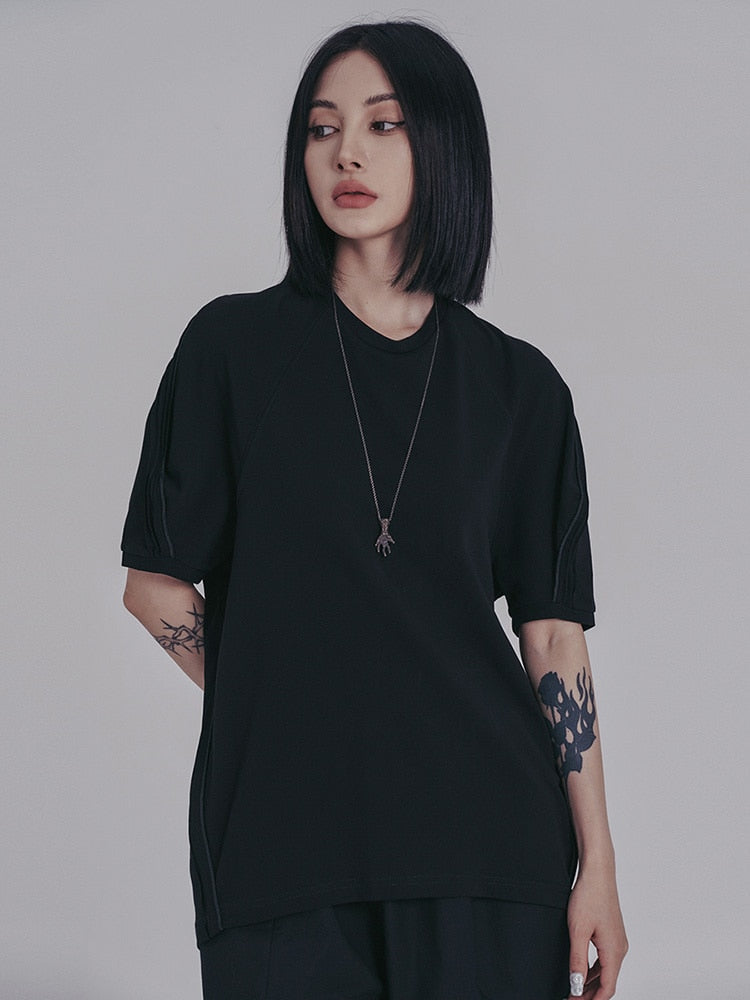 Marigold Shadows Shirts & Tops Bastik Round Neck Tee - Black
