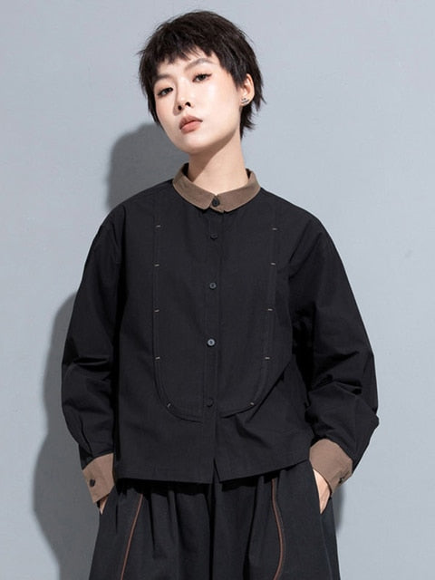 Marigold Shadows Shirts & Tops Bibbe Button Blouse