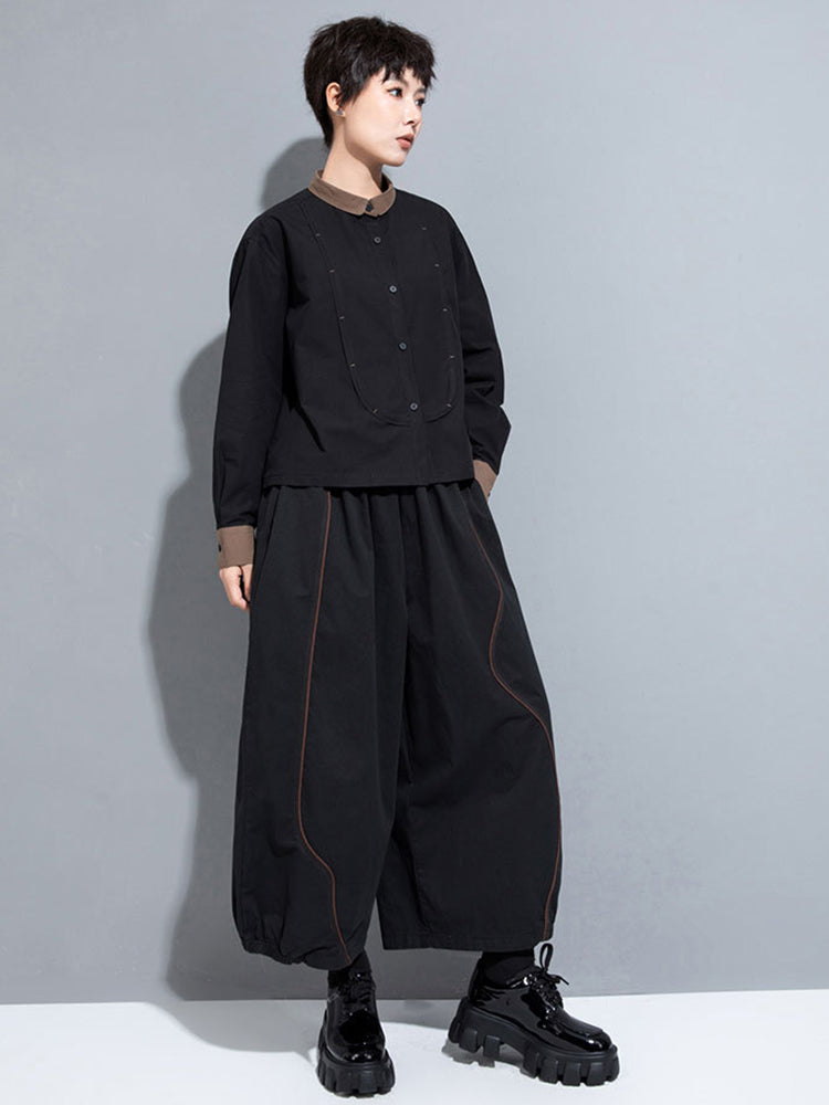 Marigold Shadows Shirts & Tops Bibbe Button Blouse