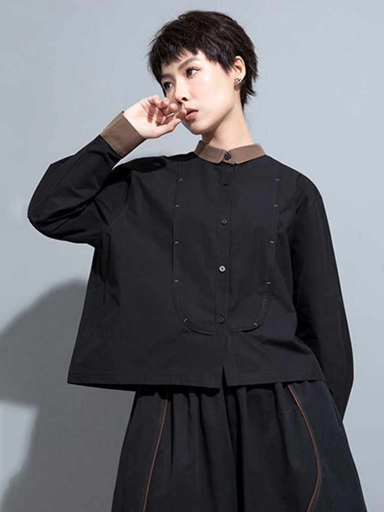 Marigold Shadows Shirts & Tops Bibbe Button Blouse