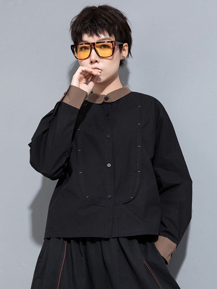 Marigold Shadows Shirts & Tops Bibbe Button Blouse