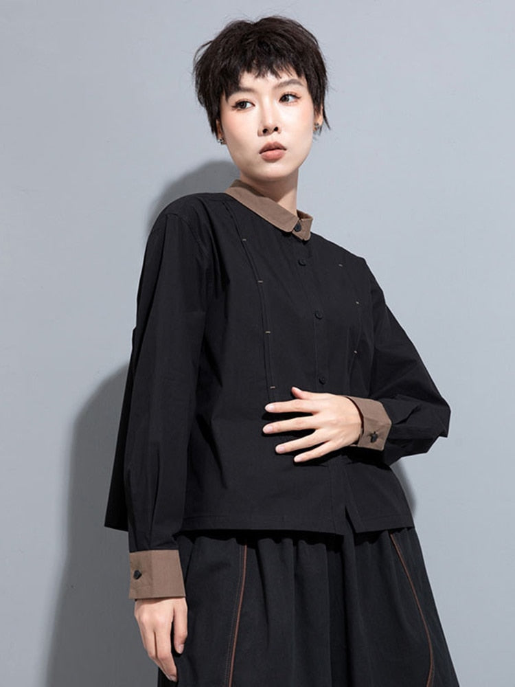 Marigold Shadows Shirts & Tops Bibbe Button Blouse