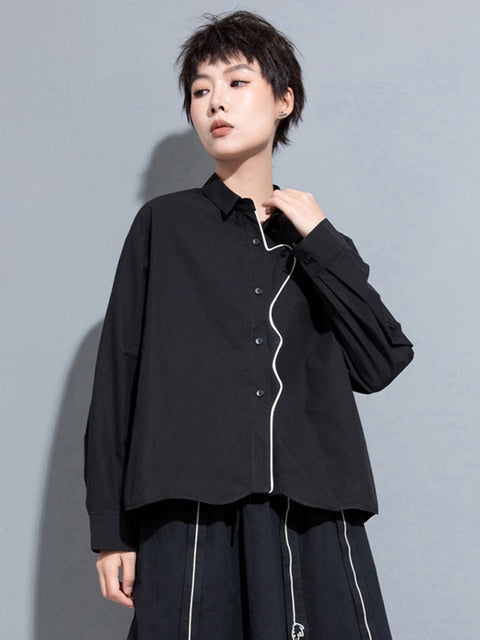 Marigold Shadows Shirts & Tops Denie Contrast Blouse