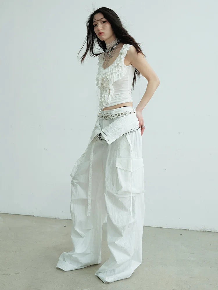 Marigold Shadows Shirts & Tops Sheeshe Ruffle Tank Top