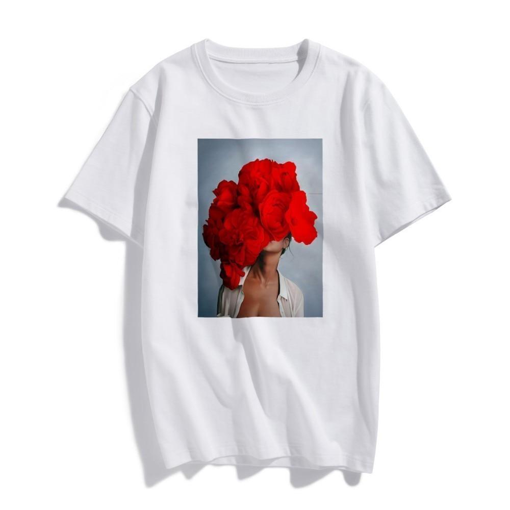 Marigold Shadows shirts Tsubaki Peony Printed T-Shirt