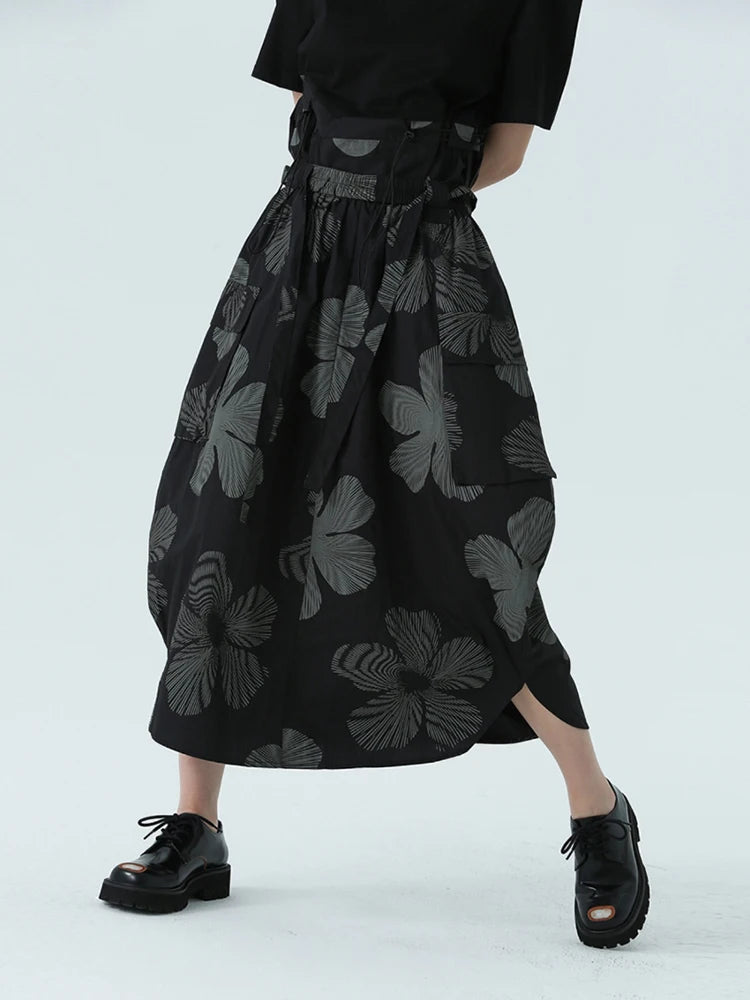 Marigold Shadows Skirts Carlada Floral Print Skirt