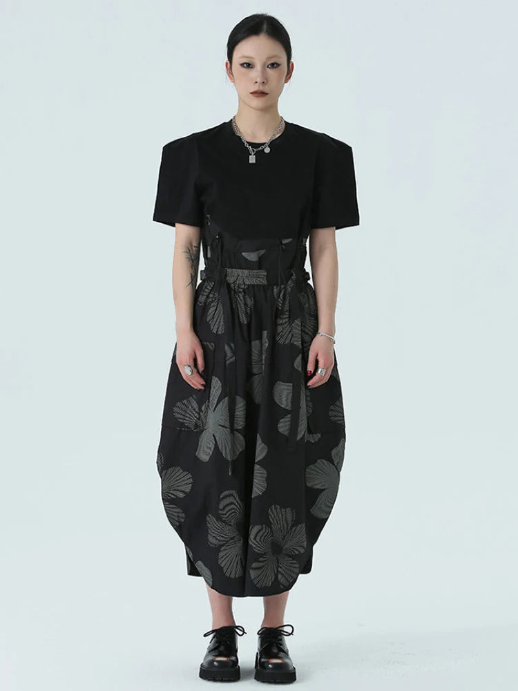Marigold Shadows Skirts Carlada Floral Print Skirt