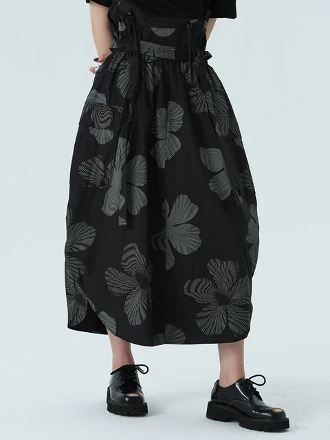 Marigold Shadows Skirts Carlada Floral Print Skirt