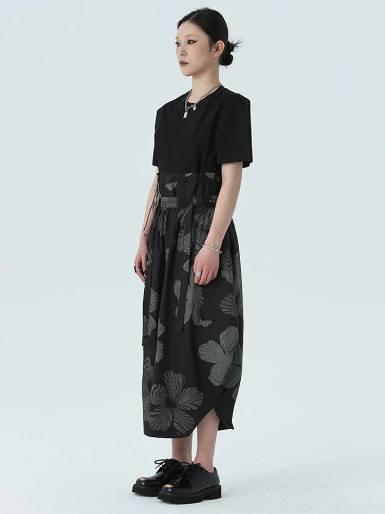 Marigold Shadows Skirts Carlada Floral Print Skirt