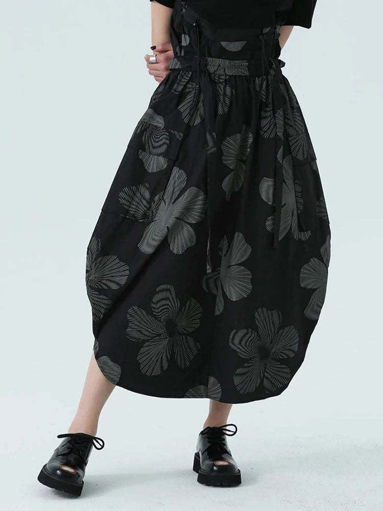 Marigold Shadows Skirts Carlada Floral Print Skirt