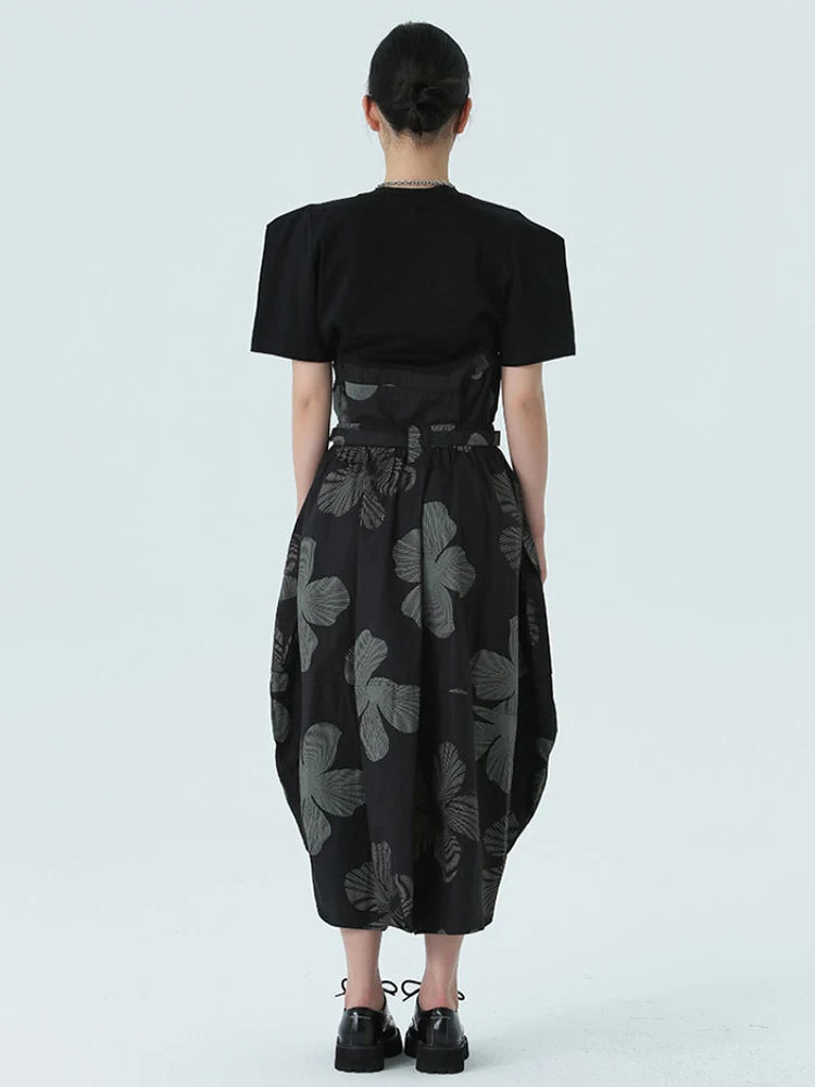 Marigold Shadows Skirts Carlada Floral Print Skirt