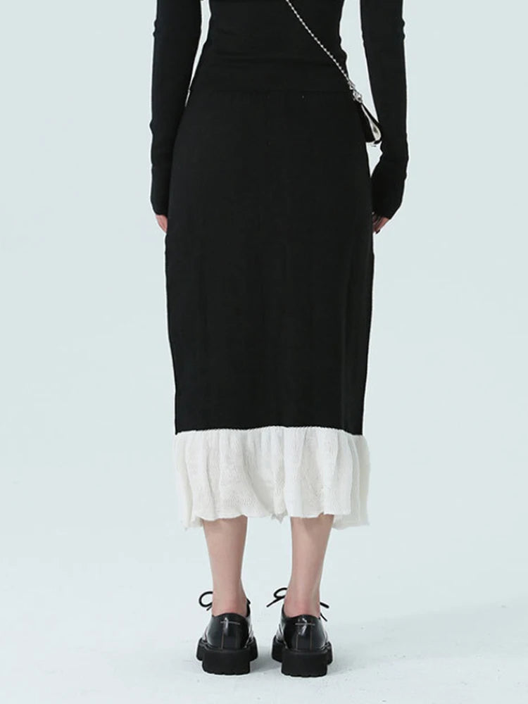 Marigold Shadows Skirts Chambrey Cutout Skirt