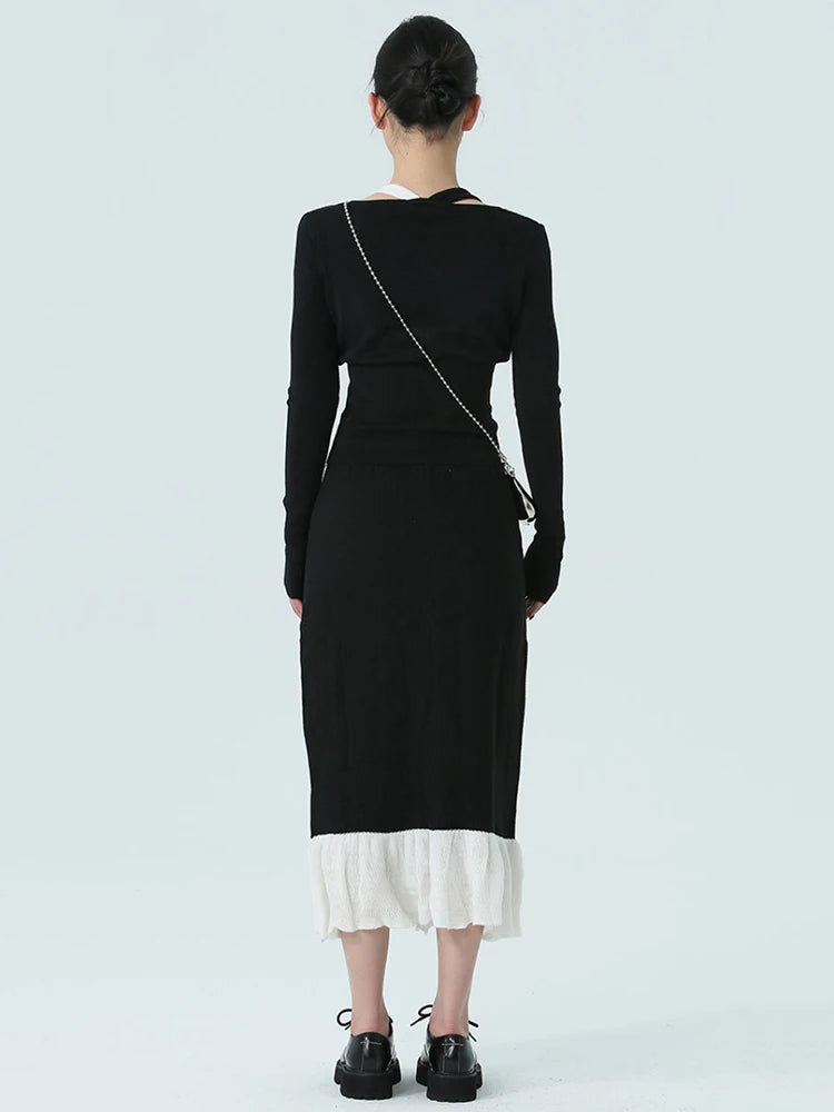 Marigold Shadows Skirts Chambrey Cutout Skirt