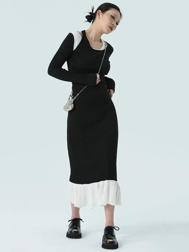 Marigold Shadows Skirts Chambrey Cutout Skirt