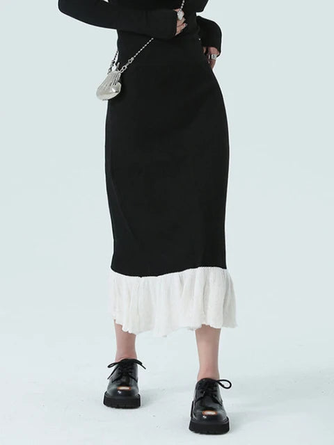 Marigold Shadows Skirts Chambrey Cutout Skirt