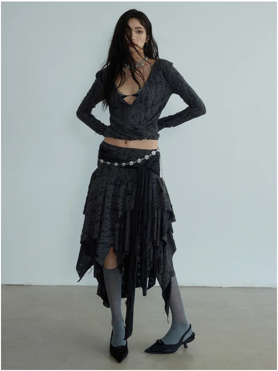 Marigold Shadows Skirts *** Drascadi Two Piece Set