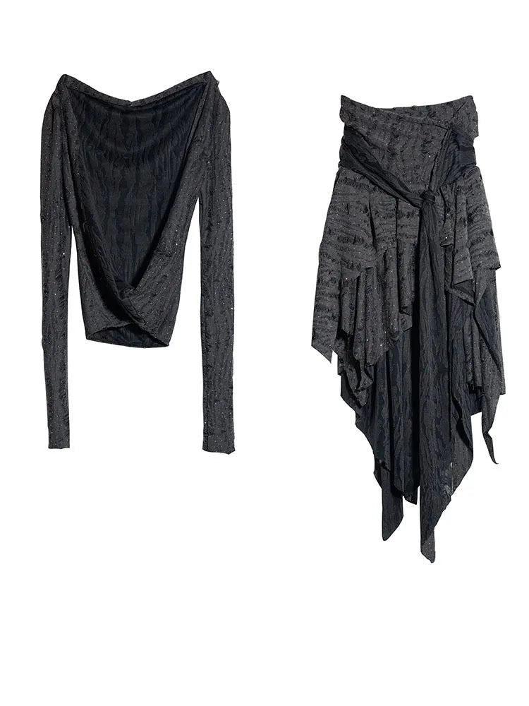 Marigold Shadows Skirts *** Drascadi Two Piece Set