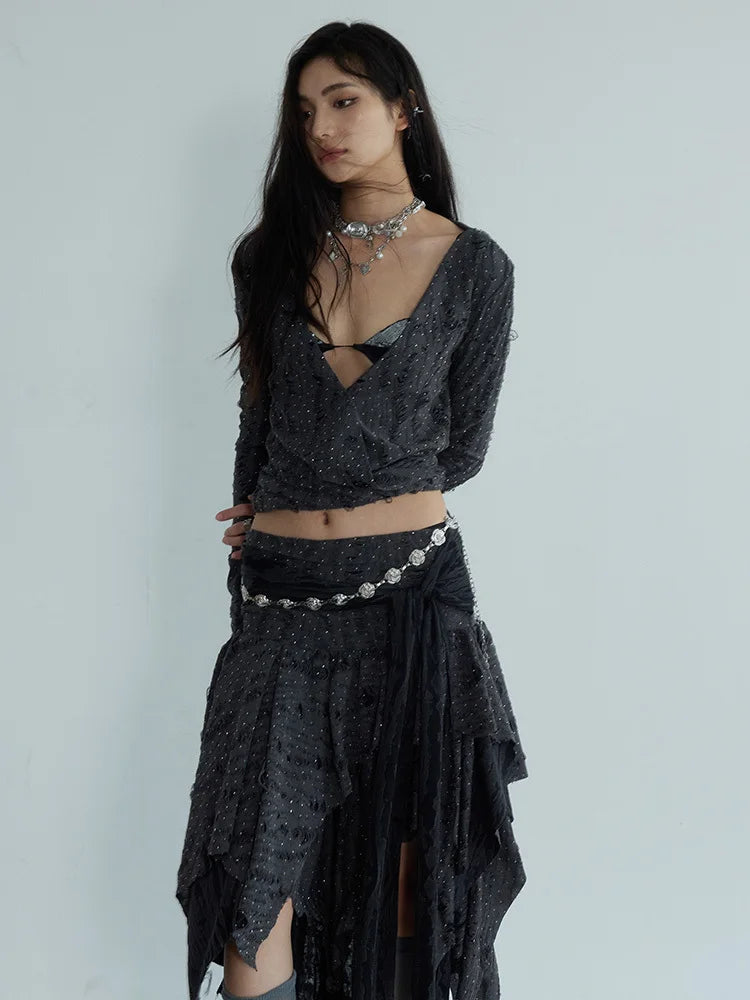 Marigold Shadows Skirts *** Drascadi Two Piece Set