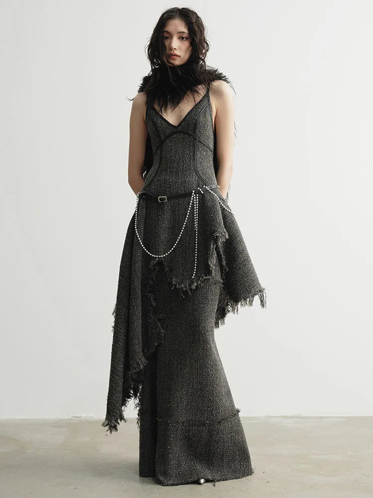 FREDE LONG SKIRT - NAVY