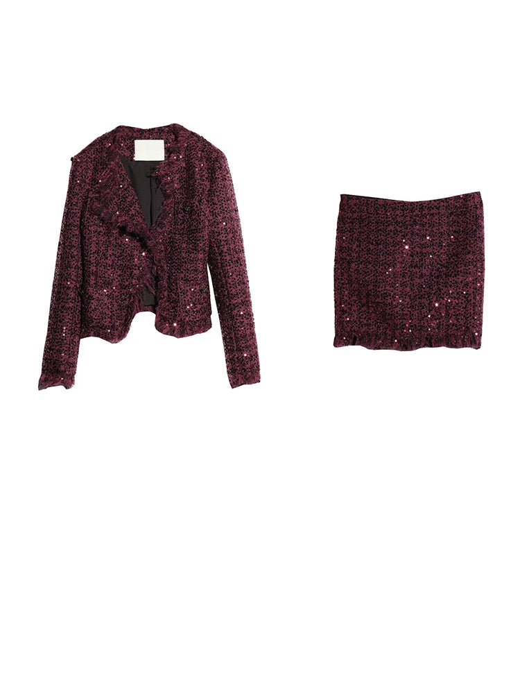 Marigold Shadows Skirts Pointsetta Sequin Skirt