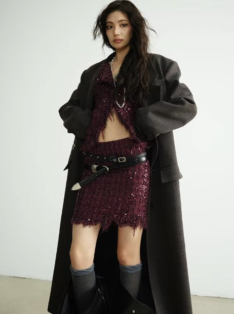 Marigold Shadows Skirts Pointsetta Sequin Skirt