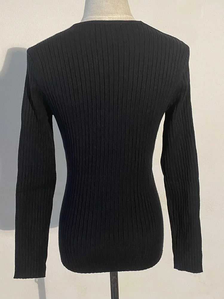 Marigold Shadows Sweaters Ambrey Crossbody Sweater