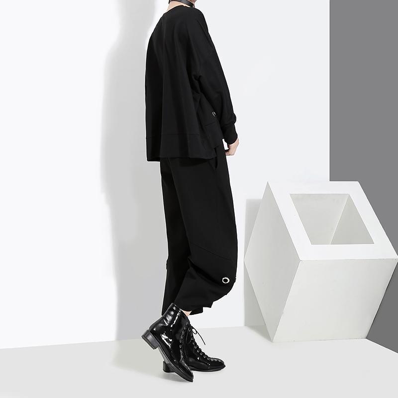 Marigold Shadows sweaters Deangelo Grommet Sweatshirt - Black