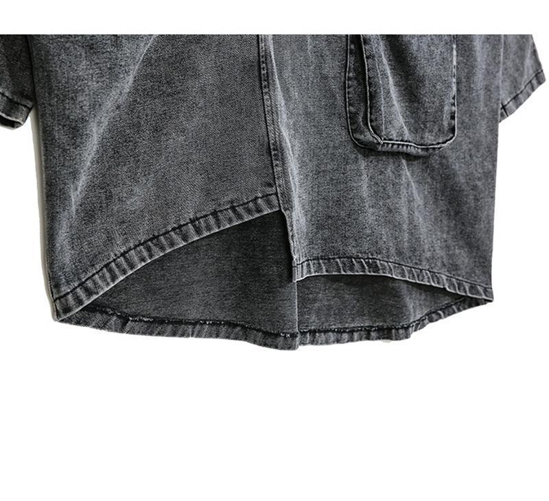 Marigold Shadows sweaters Reon Turtleneck Loose Denim Sweatshirt