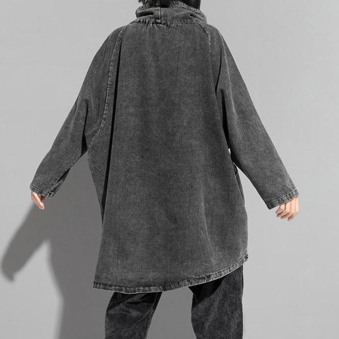 Marigold Shadows sweaters Reon Turtleneck Loose Denim Sweatshirt