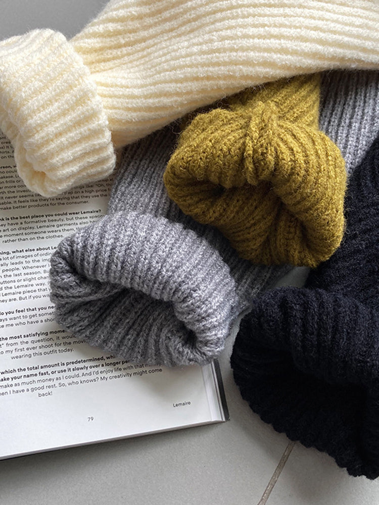 Marigold Shadows Sweaters Touka Knitted Shrug Scarf - Gray
