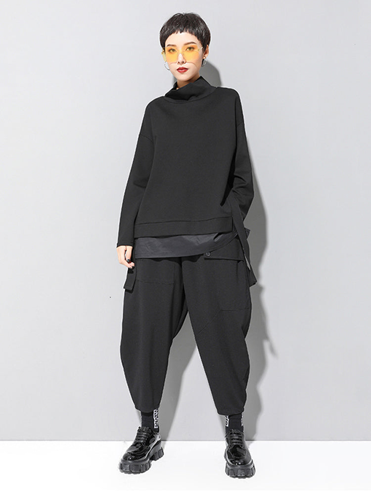 Marigold Shadows Sweatshirts Kayda Turtleneck Sweatshirt