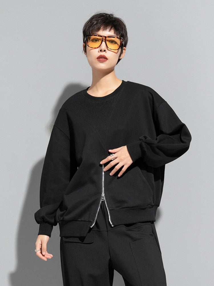 Marigold Shadows Sweatshirts Shoma Split Zipper Sweatshirt