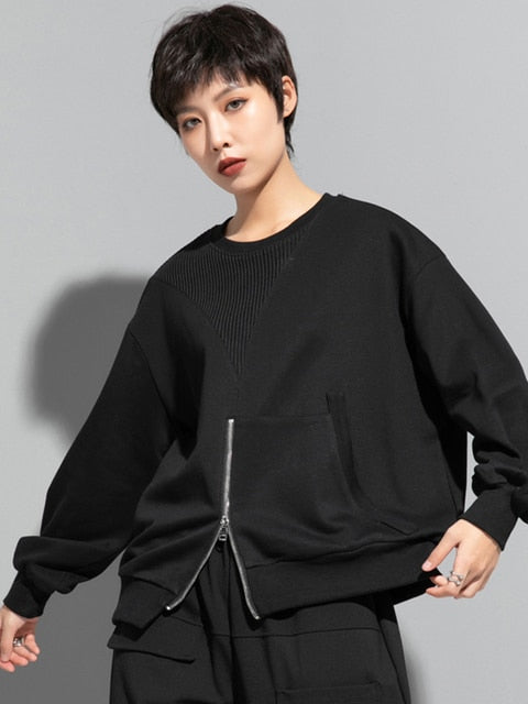 Marigold Shadows Sweatshirts Shoma Split Zipper Sweatshirt
