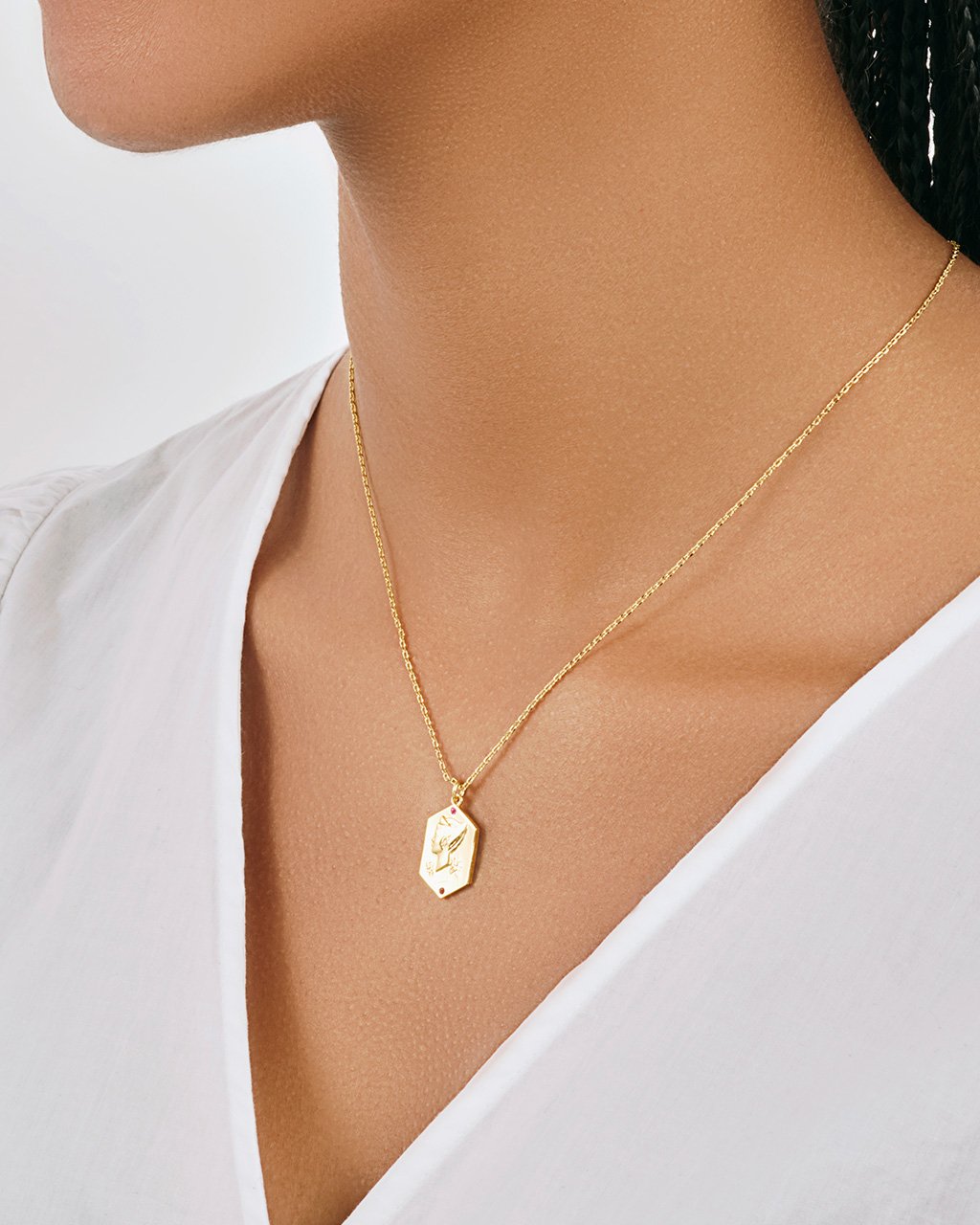 Sterling Forever Aphrodite Raised Pendant by Sterling Forever