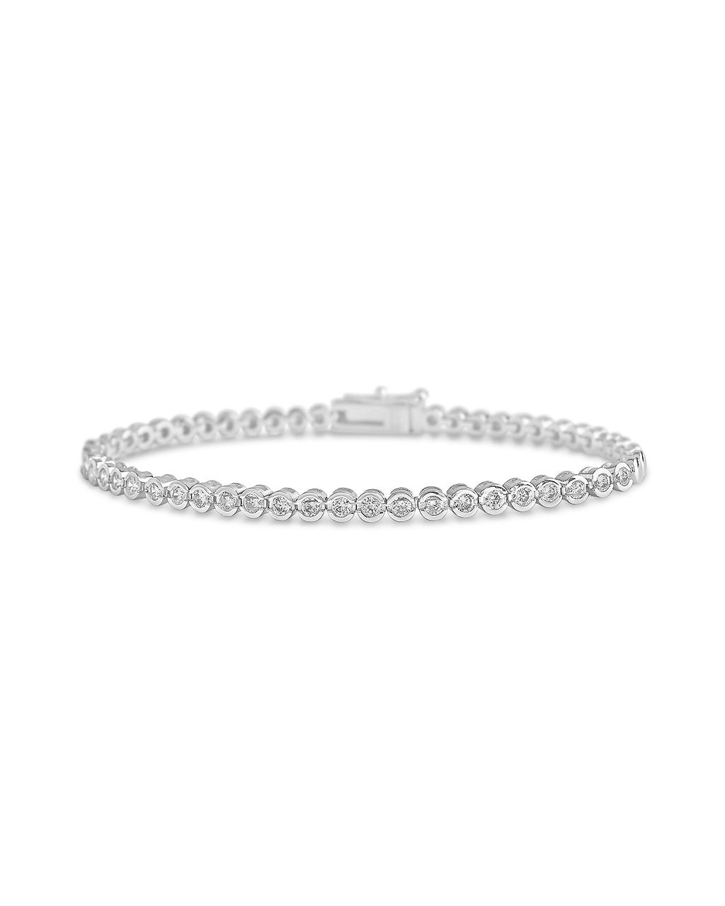 Sterling Forever Bezel CZ Tennis Bracelet by Sterling Forever