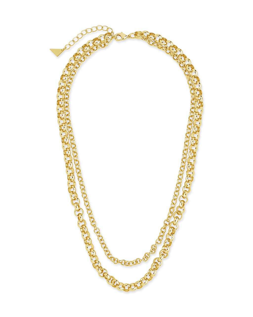 Sterling Forever Bold Layered Rolo Chain Necklace by Sterling Forever