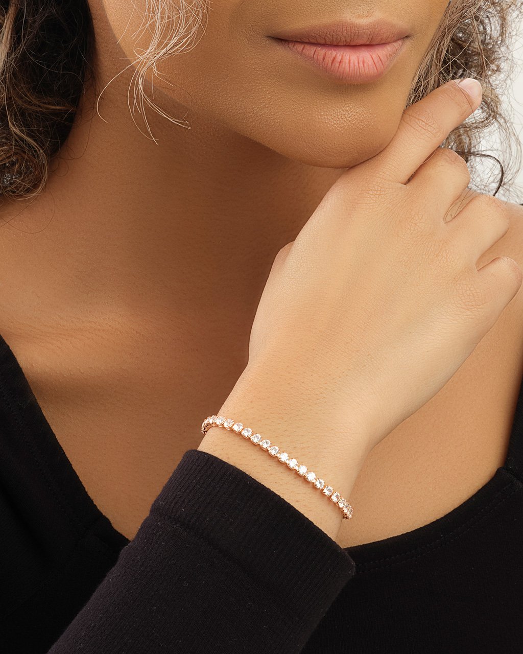 Sterling Forever CZ Bolo Slider Bracelet by Sterling Forever