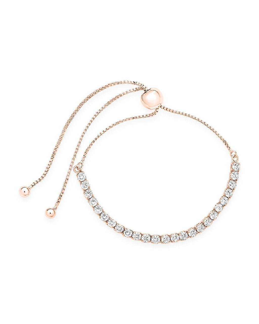 Sterling Forever CZ Bolo Slider Bracelet by Sterling Forever